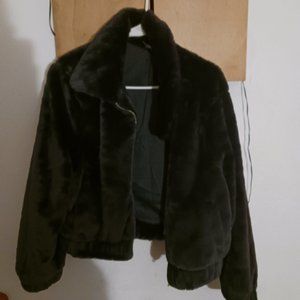 Faux fur half coat xl